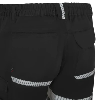 Bermuda din material elastic, cu bandă reflectorizanta segmentată 353042S / Velilla / Pantaloni scurti hi-vis, reflectorizanti