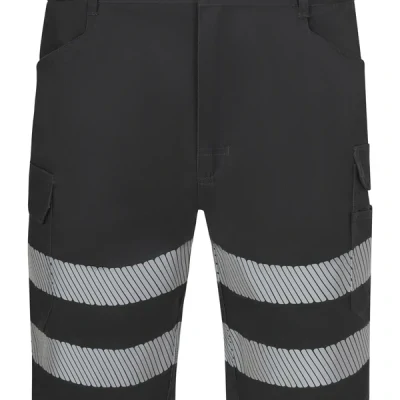 Bermuda din material elastic, cu bandă reflectorizanta segmentată 353042S / Velilla / Pantaloni scurti hi-vis, reflectorizanti