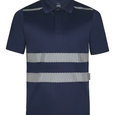 Tricou polo cu mânecă scurtă și bandă reflectorizanta segmentată 355501 / Velilla / Tricouri POLO (cu guler si nasturi) fluorescente, reflectorizante