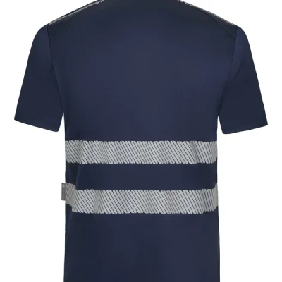 Tricou polo cu mânecă scurtă și bandă reflectorizanta segmentată 355501 / Velilla / Tricouri POLO (cu guler si nasturi) fluorescente, reflectorizante