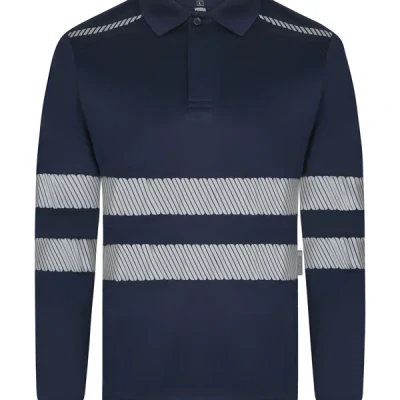 Tricou polo cu mânecă lungă și bandă reflectorizanta segmentată 355502 / Velilla / Tricouri cu maneca lunga, hi vis, reflectorizante
