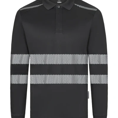 Tricou polo cu mânecă lungă și bandă reflectorizanta segmentată 355502 / Velilla / Tricouri cu maneca lunga, hi vis, reflectorizante