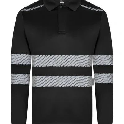 Tricou polo cu mânecă lungă și bandă reflectorizanta segmentată 355502 / Velilla / Tricouri cu maneca lunga, hi vis, reflectorizante