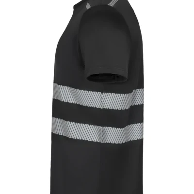 Tricou cu mânecă scurtă și bandă reflectorizanta segmentată 355601 / Velilla / Tricouri la baza gatului fluorescente, reflectorizante