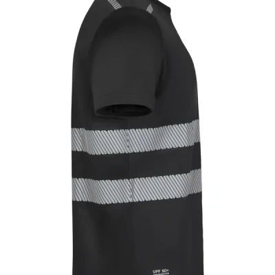 Tricou cu mânecă scurtă și bandă reflectorizanta segmentată 355601 / Velilla / Tricouri la baza gatului fluorescente, reflectorizante