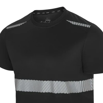 Tricou cu mânecă scurtă și bandă reflectorizanta segmentată 355601 / Velilla / Tricouri la baza gatului fluorescente, reflectorizante