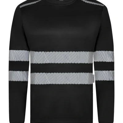 Tricou cu mânecă lungă și bandă reflectorizanta segmentată 355602 / Velilla / Tricouri cu maneca lunga, hi vis, reflectorizante